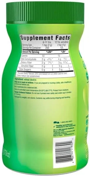 Benefiber Daily Prebiotic Dietary Fiber Supplement Powder for Digestive Health, 100% Natural, Clear and Taste-Free, 38 servings / 5.4 ounces