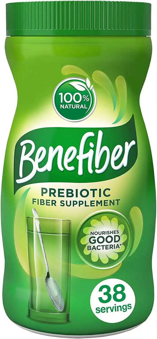 Benefiber Daily Prebiotic Dietary Fiber Supplement Powder for Digestive Health, 100% Natural, Clear and Taste-Free, 38 servings / 5.4 ounces